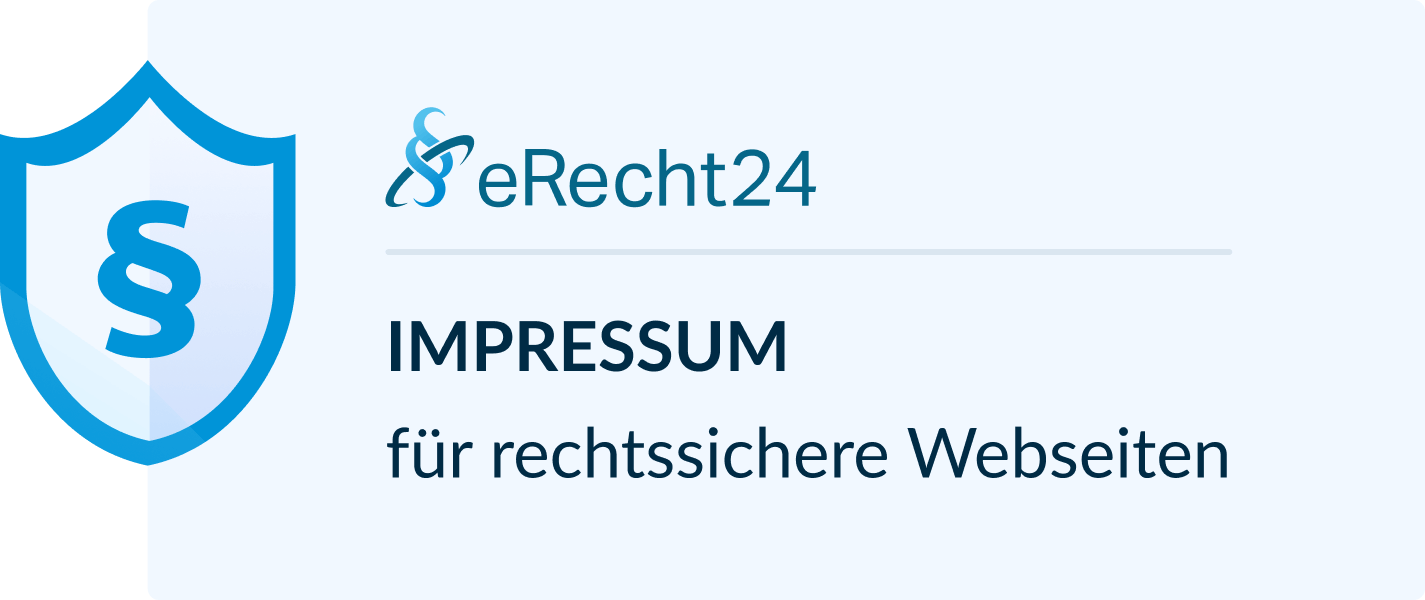 Impressum für rechtssichere Webseiten eRecht24